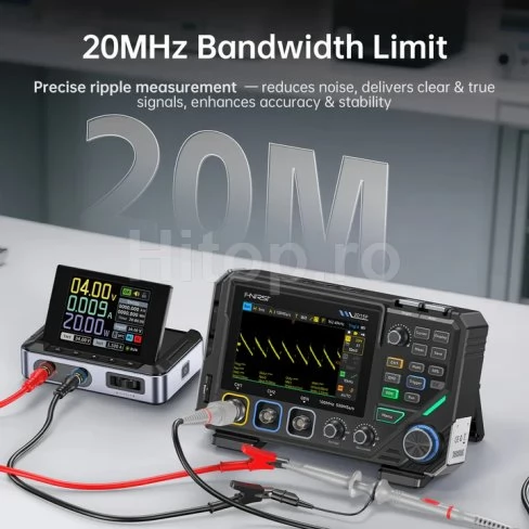 Osciloscop FNIRSI 2D15P 100MHz 2CH cu multimetru și generator de semnal