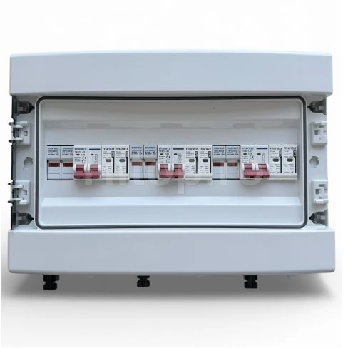 Tablou fotovoltaic echipat, 3 intrări / 3 ieșiri, protecție DC pentru 3 stringuri – 3IN3OUT