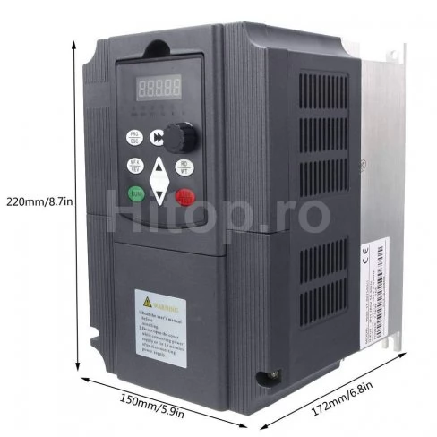 Convertor de frecvență intrare 220V, ieșire 3 x 220V, 7.5KW pentru motoare trifazate