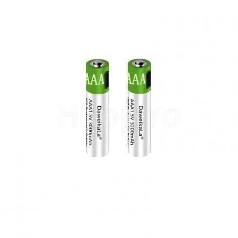 Baterie reîncărcabilă Li-ion AAA 1.5V, 3000mAh, USB tip C, 2 buc.