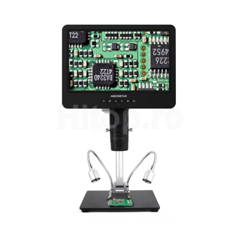 Microscop digital Andonstar cu ecran mare de 10 inch, mărire 3X-200X sau 13X-80X