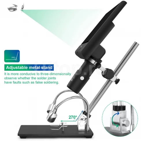 Microscop digital Andonstar cu ecran mare de 10 inch, mărire 3X-200X sau 13X-80X