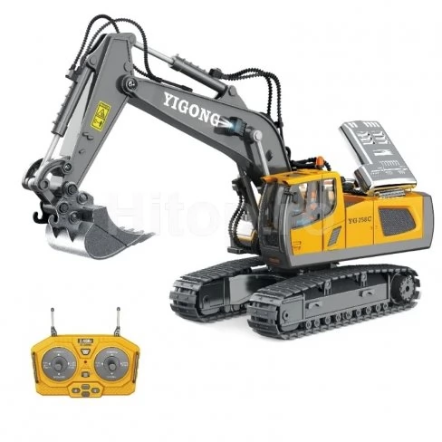 Excavator cu telecomandă 11 canale și lopată metalică scara 1:20