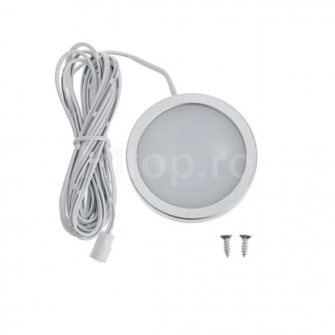 Lampă LED, 2.5W, DC12, 6000K, alb rece, carcasă metalică