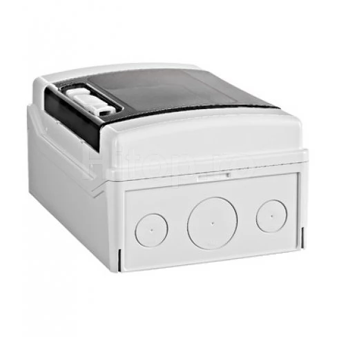 Tablou electric modular din plastic IP65, 1 rând, 4 module, ușă transparentă – BK050200