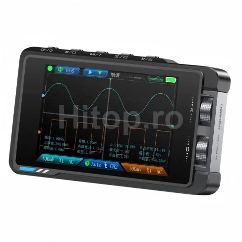 Osciloscop portabil FNIRSI DS215H Plus cu 2 canale și generator de semnal