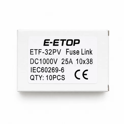 Siguranță E-ETOP, 25A, pentru sisteme fotovoltaice Siguranță E-ETOP, 25A, pentru sisteme fotovoltaice ETF-32-25A