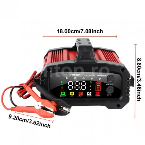 Încărcător inteligent 12V/25A, 24V/15A, pentru mașini, bărci și altele
