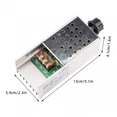 Regulator de putere de fază până la 6KW, 220V, Dimmer, Regulator de viteză