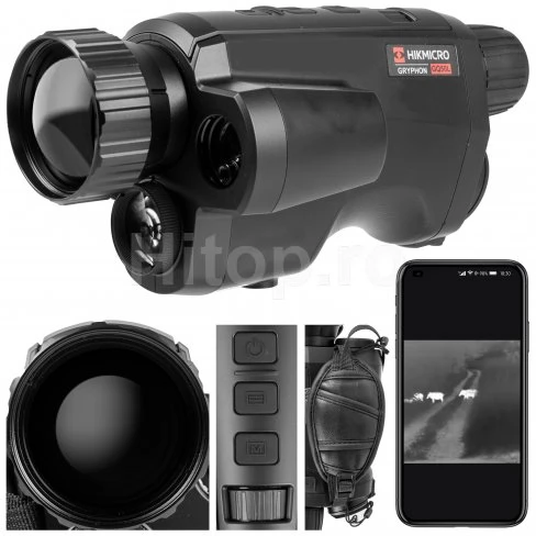 Cameră de termoviziune HIKMICRO - Gryphon LRF GQ50L, 12 microni, 640x512, 50 mm