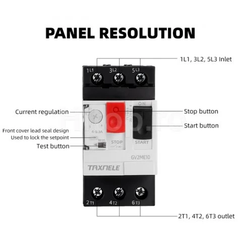 Protecție magnetotermică motor GV2ME07, 1,6–2,5 A, 3P, 690 V – Taxnele