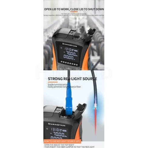 Tester universal de cablu pentru cabluri de fibră optică, cabluri RJ45 5in1 lanyard