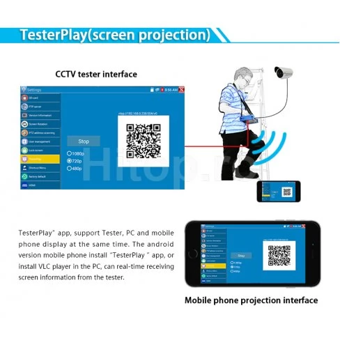 Tester profesional pentru camere CCTV IPC-9800ADH Plus cu Android și multe extra