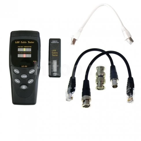 Tester de cablu pentru RJ45/RJ11, cablu AT, T258A, cabluri EIA/TIA 568A/568B