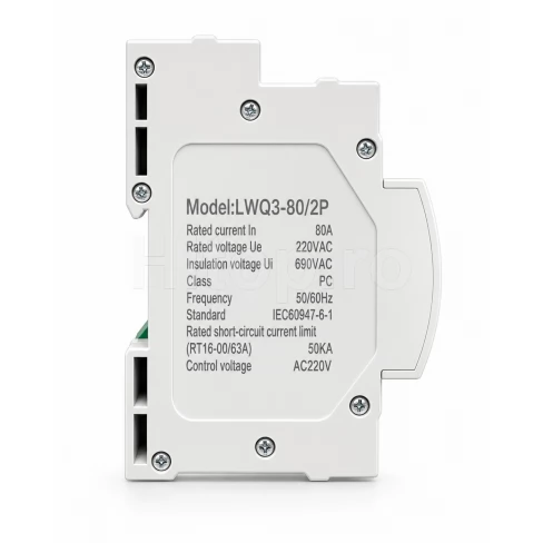 Întrerupător automat, E-ETOP, întrerupător inteligent, monofazat, AC220V, 80A LWQ3-80A-2P