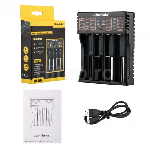 Liitokala Lii-402 Încărcător universal pentru 4 baterii