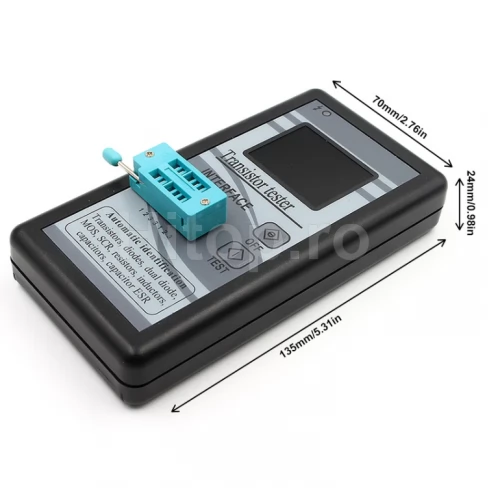 Tester multifuncțional pentru tranzistori, diode, tiristoare, condensatori, rezistențe inductanță MOSFET ESR LCR meter