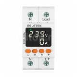 Releu de protecție tensiune și curent Reletek RPVA1-63A, monofazat, 63A, afișaj digital, montaj DIN