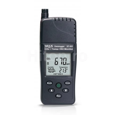 Monitor-logger combinat IAQ pentru CO2, umiditate relativă și temperatură