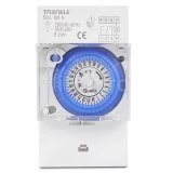 Cronometru mecanic analogic 220V cu intervale de 30 minute 24h pentru șină DIN
