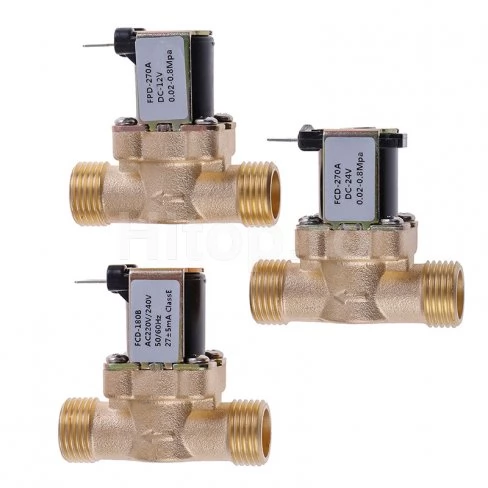 Supapă electromagnetică 1/2 normal închisă 12V corp metalic