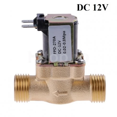 Supapă electromagnetică 1/2 normal închisă 12V corp metalic