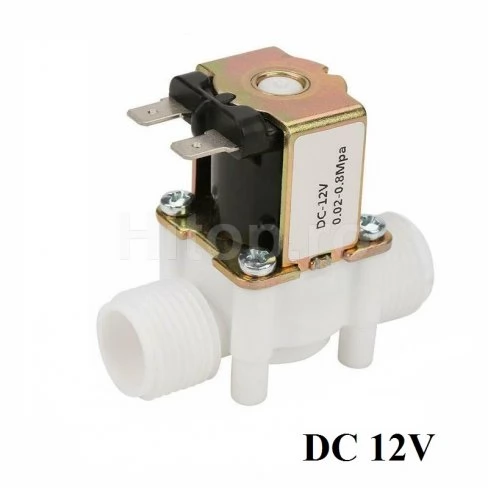 Supapă electromagnetică 1/2 normal închisă 12V corp plastic