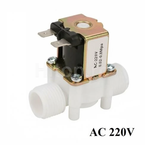 Supapă electromagnetică 1/2 normal închisă 220V corp plastic Supapă electromagnetică 1/2 normal închisă 220V corp plastic