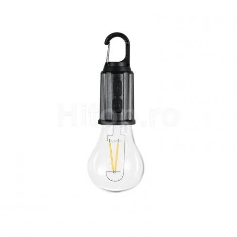 Lampă de camping LED reîncărcabilă, formă standard, lumină galbenă caldă