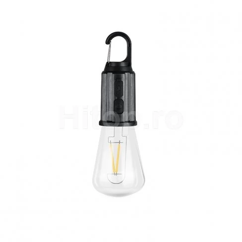Lampă de camping LED reîncărcabilă, formă vintage, lumină galbenă caldă