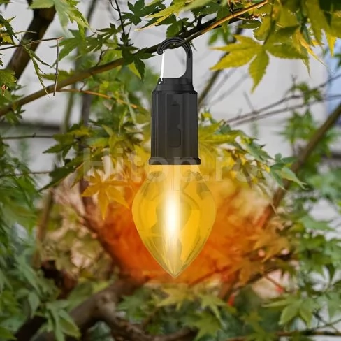Lampă de camping LED reîncărcabilă, formă conică, lumină galbenă caldă Lampă de camping LED reîncărcabilă, formă conică, lumină galbenă caldă