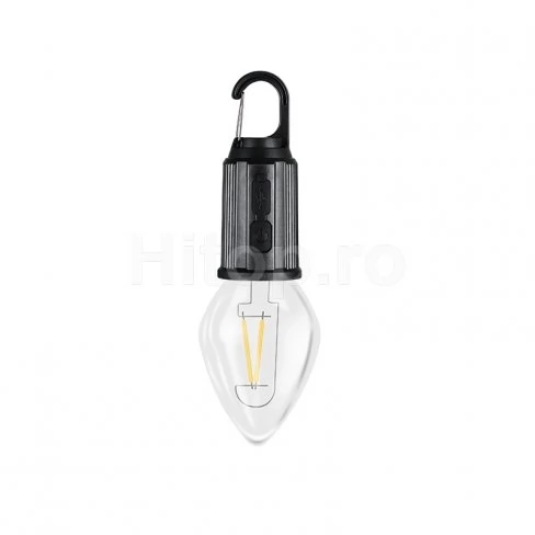 Lampă de camping LED reîncărcabilă, formă conică, lumină galbenă caldă