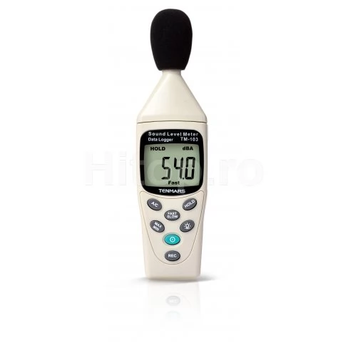 Zgomotmetru-logger 30-130dB, ponderare frecvență A/C, IEC61672-1 Class2, Certificat