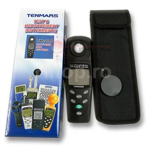 Luxmetru cu interval automat Tenmars, certificat de calibrare Luxmetru cu interval automat Tenmars, certificat de calibrare