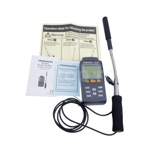 Termo-anemometru profesional cu sondă cu șir fierbinte