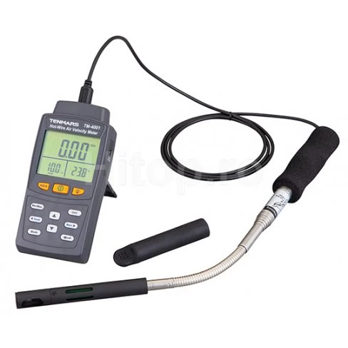 Termo-anemometru profesional, higrometru, punct de rouă, cu sondă de șir fierbinte