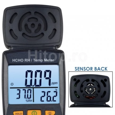 Detector pentru formaldehidă (HCHO), umiditate și temperatură, certificat de calibrare Detector pentru formaldehidă (HCHO), umiditate și temperatură, certificat de calibrare
