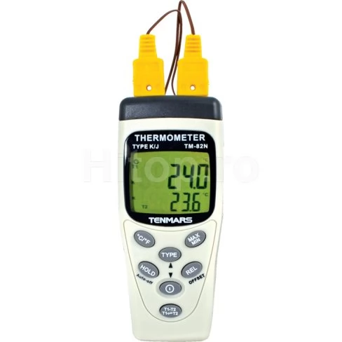 Termometru industrial, 1370C, 2 canale, termocupluri tip K, Certificat