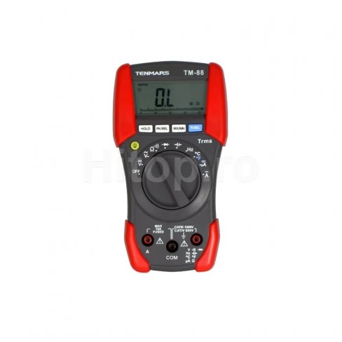 Multimetru, TRMS AC/DC V, A, R, Hz, temperatură, în conformitate cu EN 61010-1, certificat de calibrare Multimetru, TRMS AC/DC V, A, R, Hz, temperatură, în conformitate cu EN 61010-1, certificat de calibrare