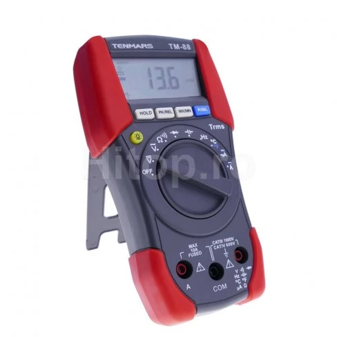 Multimetru, TRMS AC/DC V, A, R, Hz, temperatură, în conformitate cu EN 61010-1, certificat de calibrare Multimetru, TRMS AC/DC V, A, R, Hz, temperatură, în conformitate cu EN 61010-1, certificat de calibrare