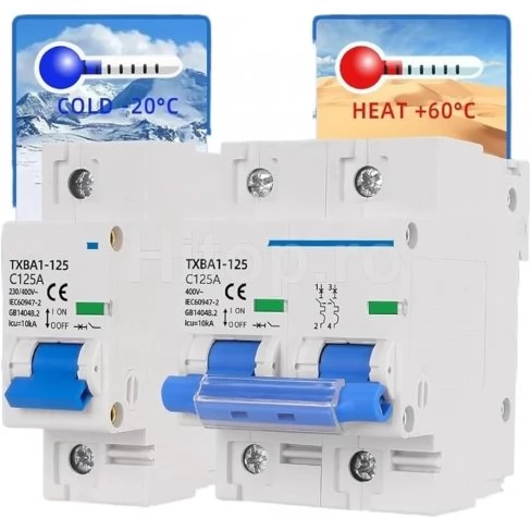 Întrerupător automat MCB 100A, 2P, AC 400V – Taxnele TXBA1-100/2P
