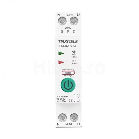 Contor de putere multifuncțional inteligent WIFI, întrerupător de circuit, siguranță, cronometru și protecție la curent de defect