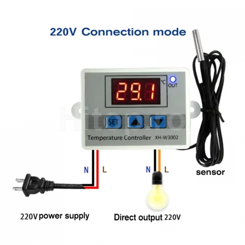 Controler termostat 220V XH-W3002