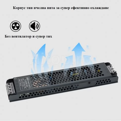 Sursă de alimentare pentru bandă LED 12VDC, 150W, 12.5A, carcasă metalică subțire