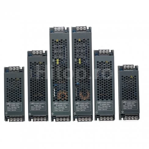 Sursă de alimentare pentru bandă LED 12VDC, 400W, 33.3A, carcasă metalică subțire