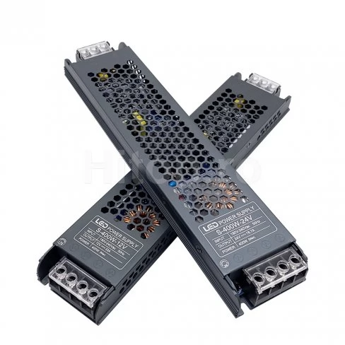 Sursă de alimentare pentru bandă LED 12VDC, 400W, 33.3A, carcasă metalică subțire