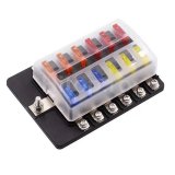 Cutie de siguranțe auto cu 12 circuite, bară negativă și indicator LED – 12WAY-1P