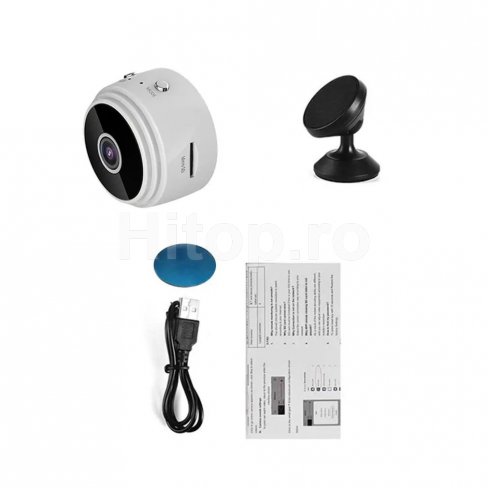 Mini cameră wireless WiFi, înregistrare vocală, HD, slot pentru card TF Mini cameră wireless WiFi, înregistrare vocală, HD, slot pentru card TF