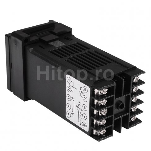 Termocontroler REX C100 la 220V, termoregulator -199 la 1372° C, ieșire releu NO + NC, senzori K, J, Pt100 Termocontroler REX C100 la 220V, termoregulator -199 la 1372° C, ieșire releu NO + NC, senzori K, J, Pt100