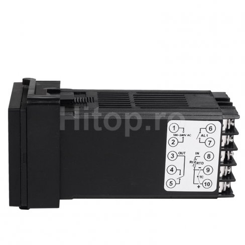 Termocontroler REX C100 la 220V, termoregulator -199 la 1372° C, ieșire releu NO + NC, senzori K, J, Pt100 Termocontroler REX C100 la 220V, termoregulator -199 la 1372° C, ieșire releu NO + NC, senzori K, J, Pt100